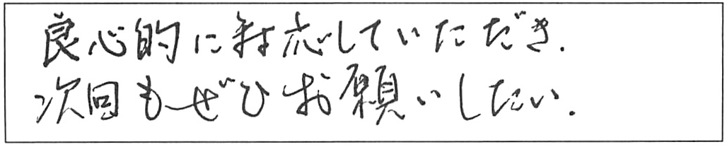 トイレ詰まり除去などの作業/女性
