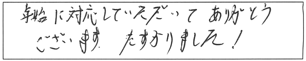 屋外詰まり除去などの作業/60代男性