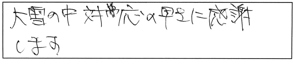 トイレ詰まり除去などの作業/60代男性