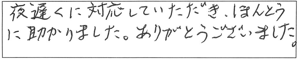 蛇口交換などの作業/60代男性