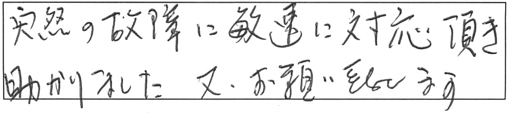 トイレ水漏れ修理などの作業/70代女性