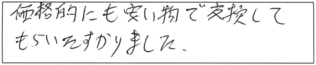 蛇口交換などの作業/50代男性