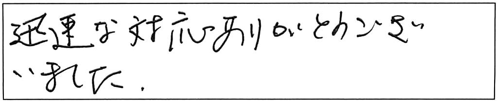 屋外詰まり除去などの作業/80代男性