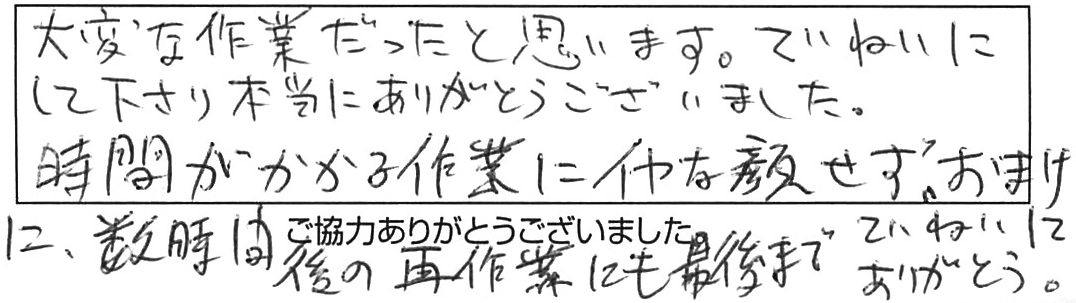 トイレ詰まり除去などの作業/50代男性