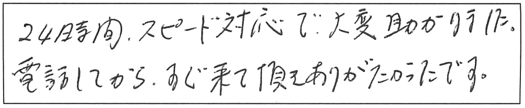 屋内詰まり除去などの作業/60代女性