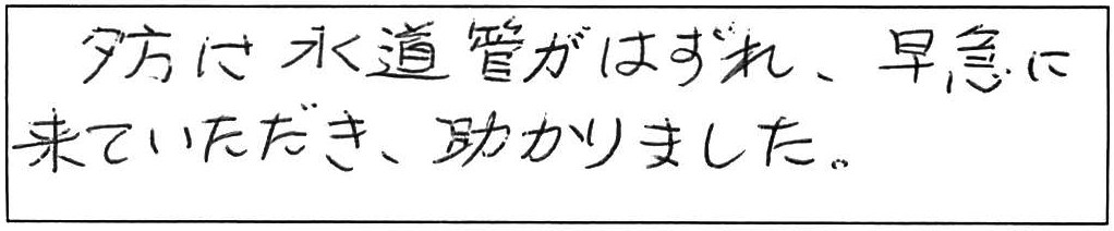 出雲市斐川町屋外水栓柱設置などの作業/60代男性