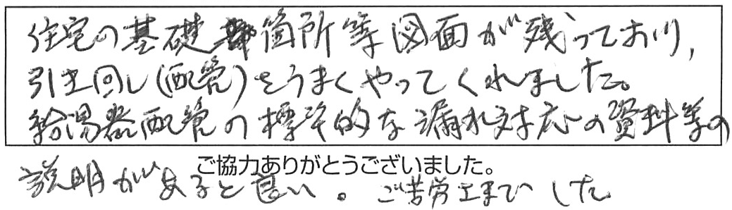給水・給湯管などの交換工事/70代男性