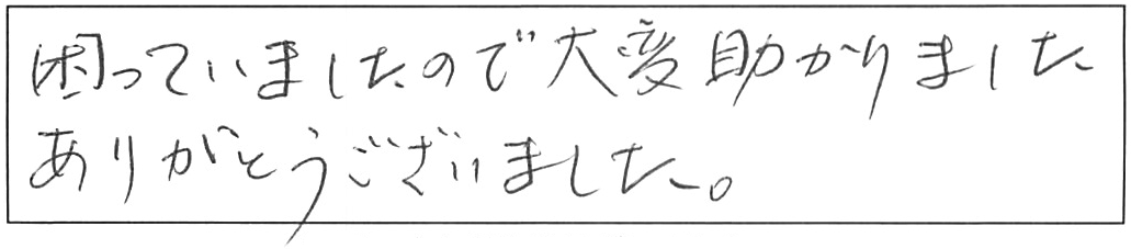 トイレ詰まり除去などの作業/70代男性